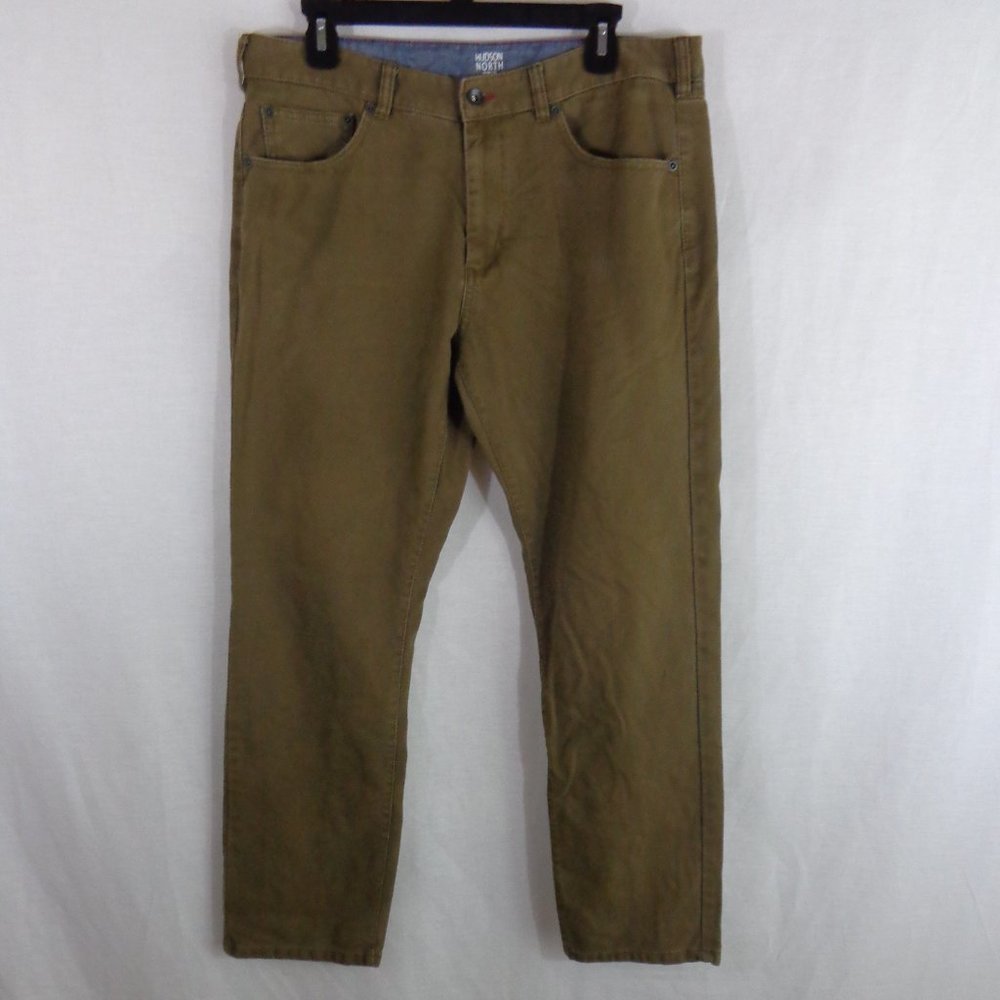 Hudson North Reverse Corduroy Pants 34X30 green brown color